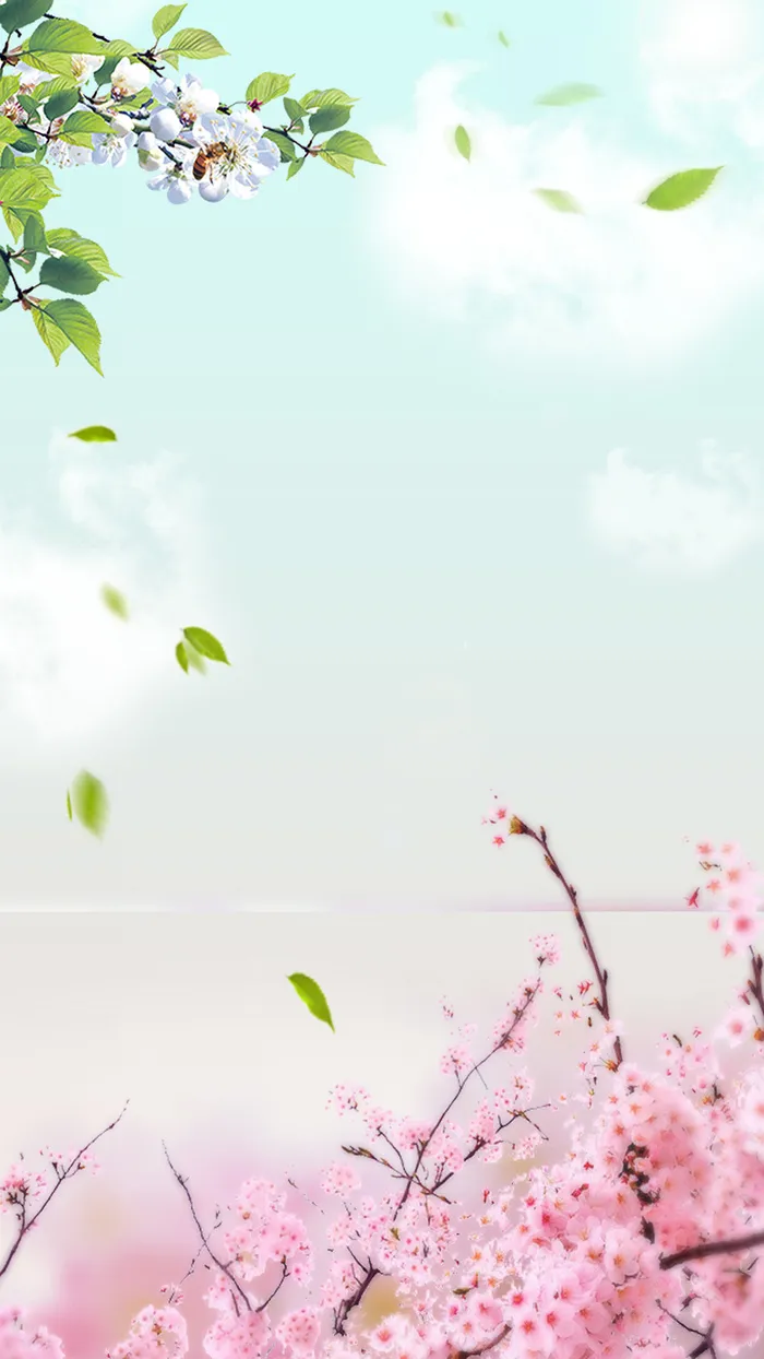 2017武汉东湖樱花节H5清新背景下载高清文艺清新背景