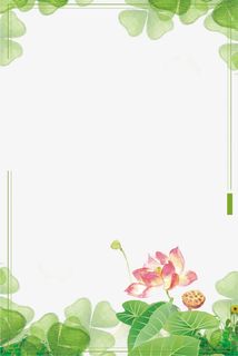 绿色清新春季创意边框免抠