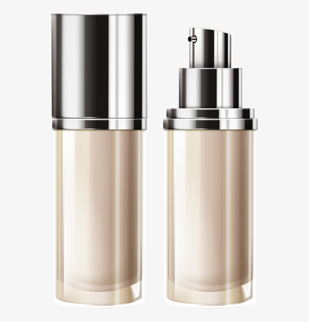 两瓶女士化妆品简图免抠