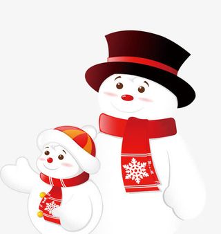 卡通雪人免抠