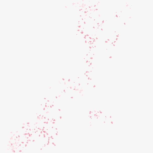 手绘卡通樱花瓣漂浮免扣元素免抠