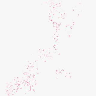 手绘卡通樱花瓣漂浮免扣元素免抠