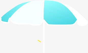 夏日卡通海报雨伞免抠