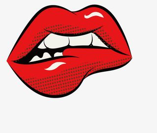 性感咬嘴唇免抠