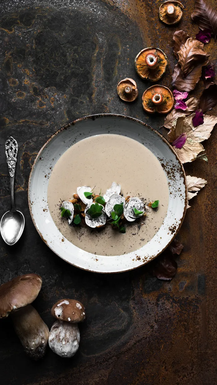 欧美风简约美食H5背景高清