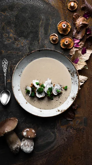 欧美风简约美食H5背景高清