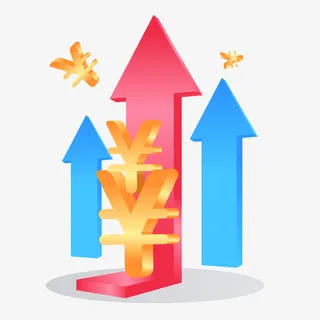 资金升级箭头免抠