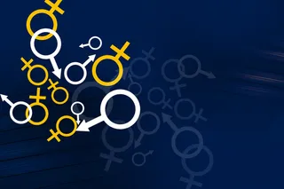 深蓝男女性别符号印刷背景高清