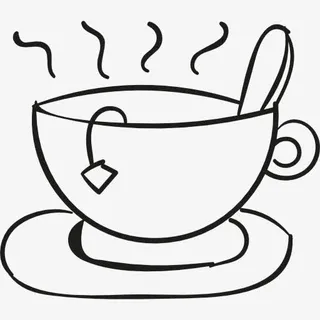 热杯涂鸦图标免抠