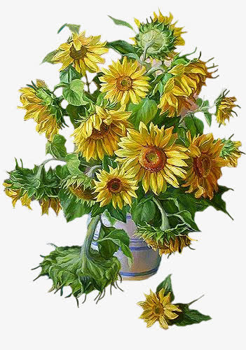 向日葵插花免抠
