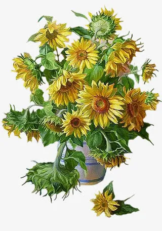 向日葵插花免抠