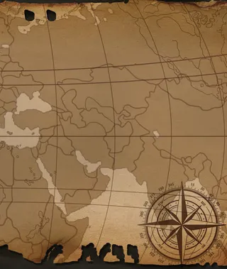 地球复古纸张大屏免抠