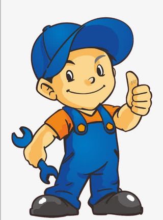 竖拇指的维修工免抠