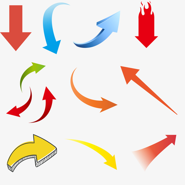 箭头汇总彩色免抠免抠