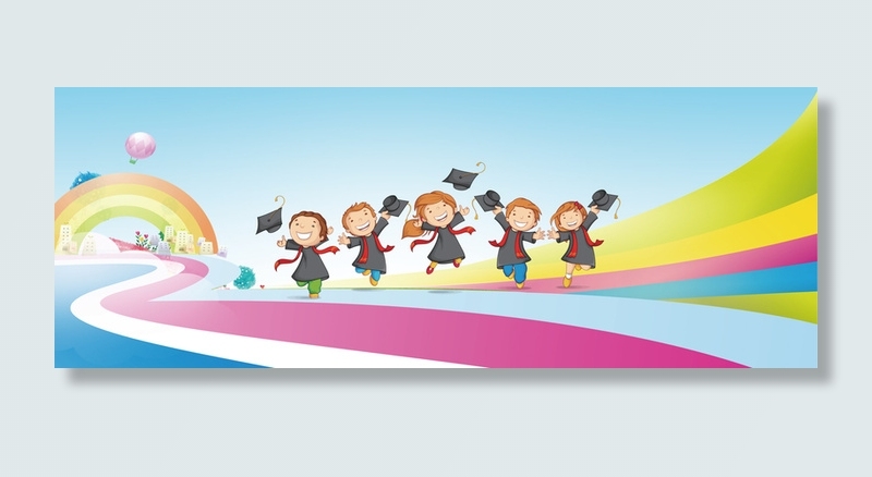 幼儿园毕业典礼清新banner高清