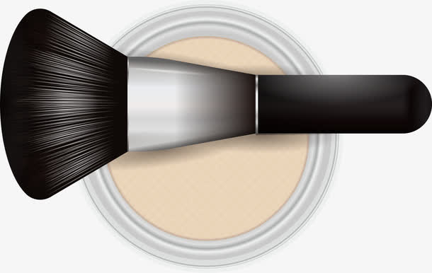 矢量粉底毛刷免抠