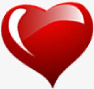 手绘红色爱心医院装饰免抠