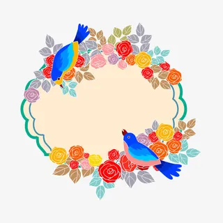 矢量中国风花鸟免抠