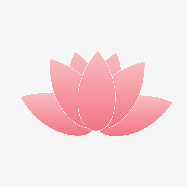 小清新粉色荷花矢量图免抠