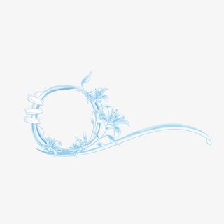 蓝色水纹边框免抠