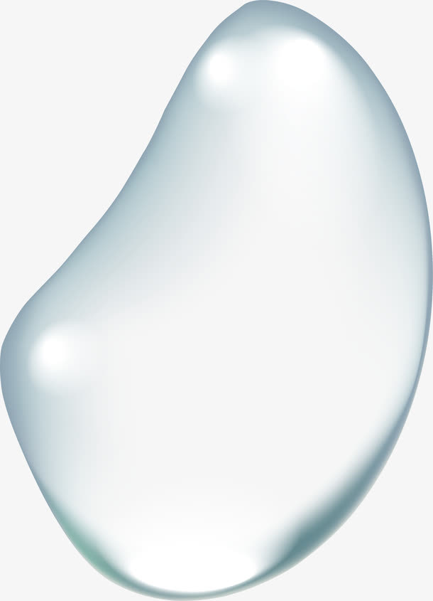 蓝色不规则水珠免抠