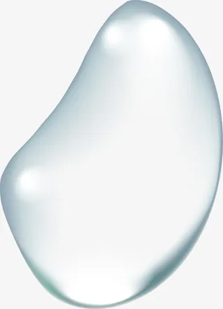 蓝色不规则水珠免抠