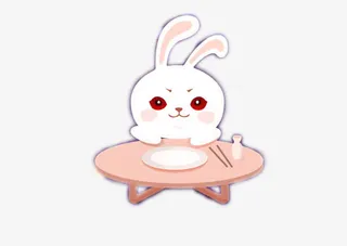 中秋节玉兔等着吃月饼免抠