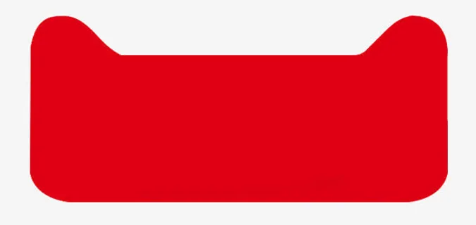 扁平手绘风格天猫头部免抠标签元素