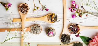 花茶勺子背景图高清