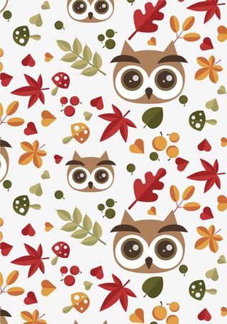 小清新卡通猫头鹰矢量图免抠