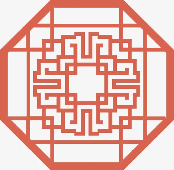 窗花矢量图案免抠