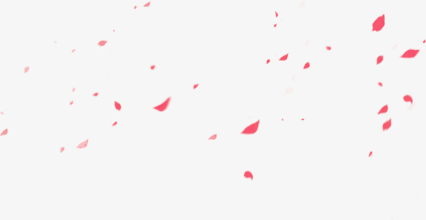 春节红色花瓣装饰免抠