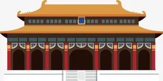 紫禁城矢量免抠