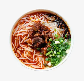 实物葱花麻辣米线免抠