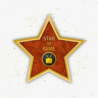 矢量金色五角星下载免抠