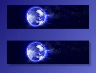 科幻大气设计banner背景免抠