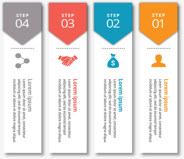 竖副步骤图表免抠