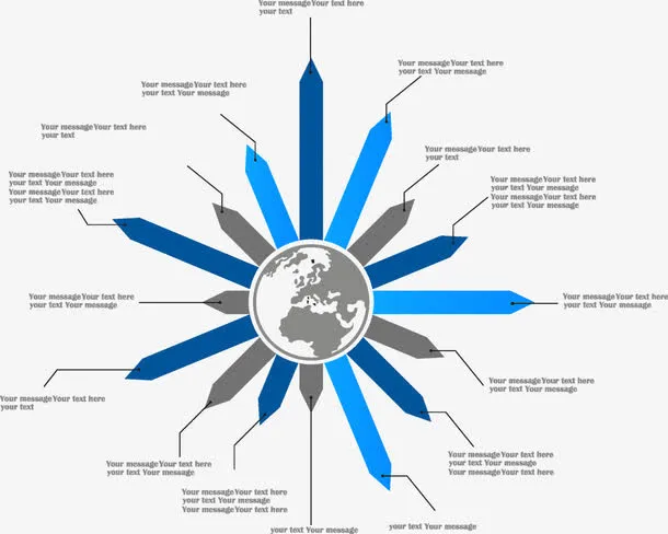 商务信息图表示意图免抠