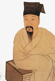 水墨古人装饰素材免抠