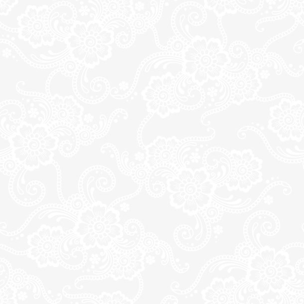 白色清新花纹免抠