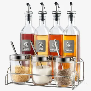 整套厨房调料瓶免抠