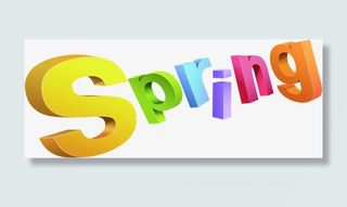 卡通可爱春天艺术字母免抠