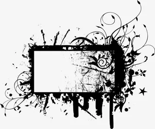 黑色中国风框架免抠