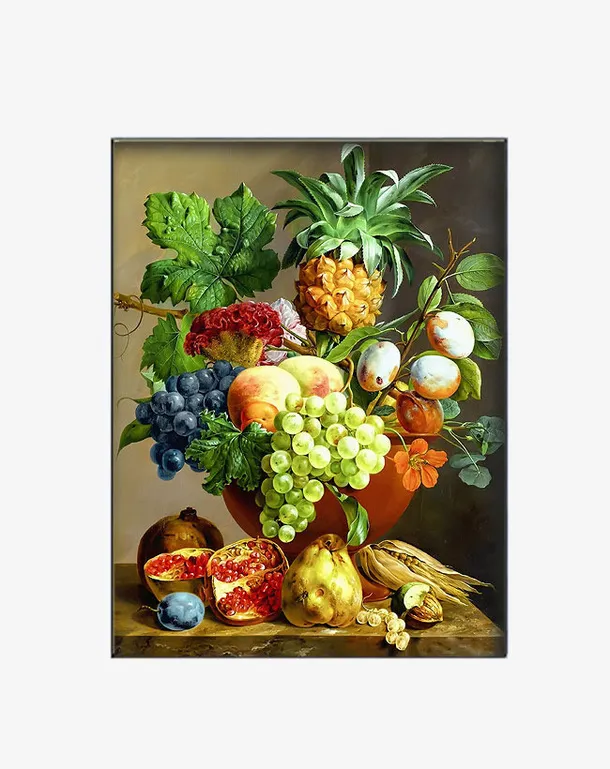 一幅逼真的油画免抠