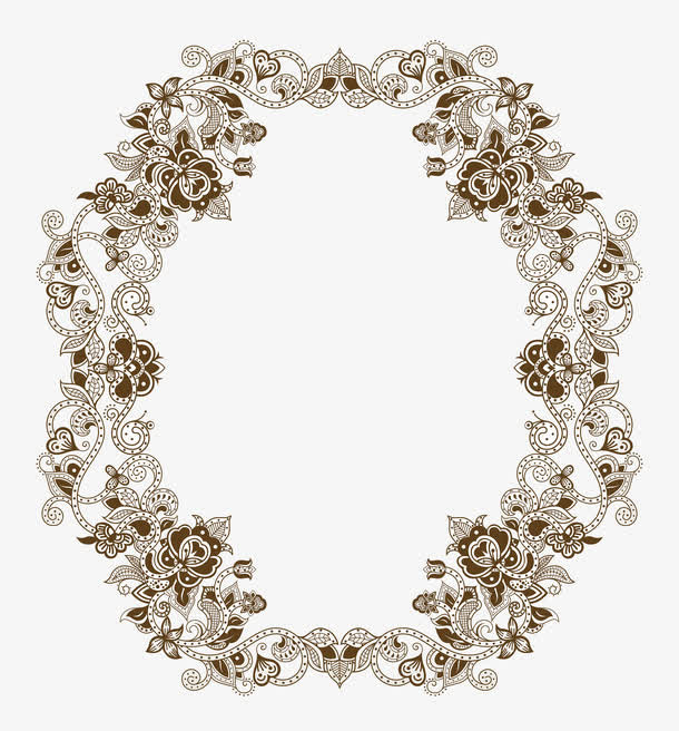 精致高贵纹理欧式边框免抠