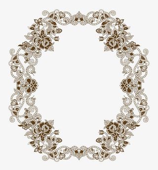 精致高贵纹理欧式边框免抠