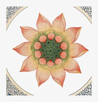 中国风莲花免抠