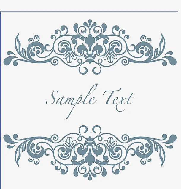 欧式花边底纹边框免抠