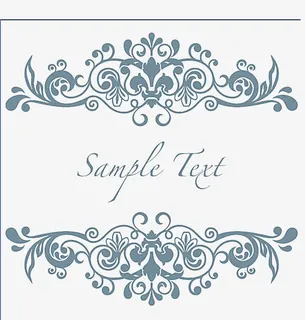 欧式花边底纹边框免抠