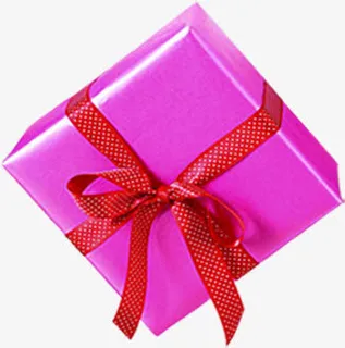 紫色卡通惊喜礼物免抠